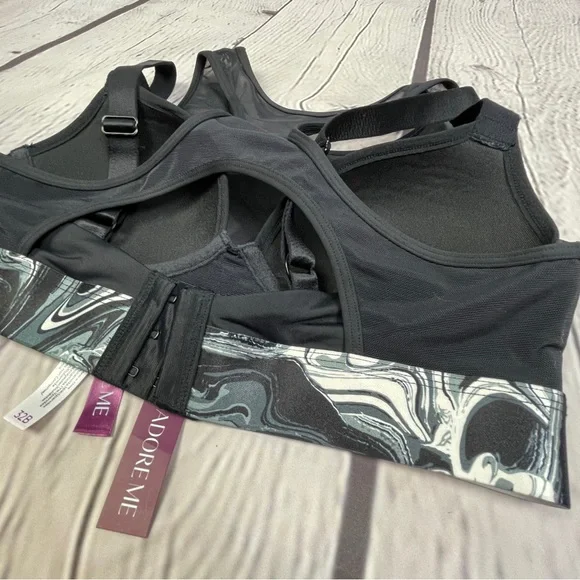 ADORE ME Micah Contour black sports bra NEW, size 32B - Picture 4 of 15